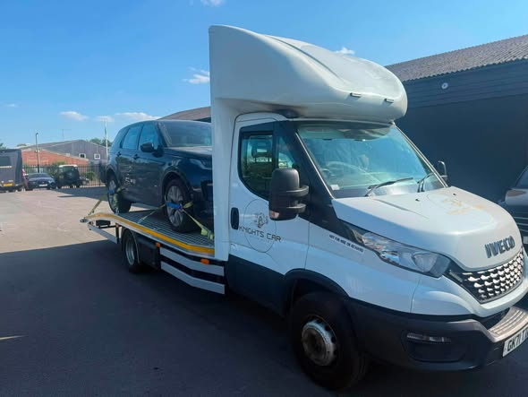 Work van being repaired at Knight's Car & Van Repairs in Essex
